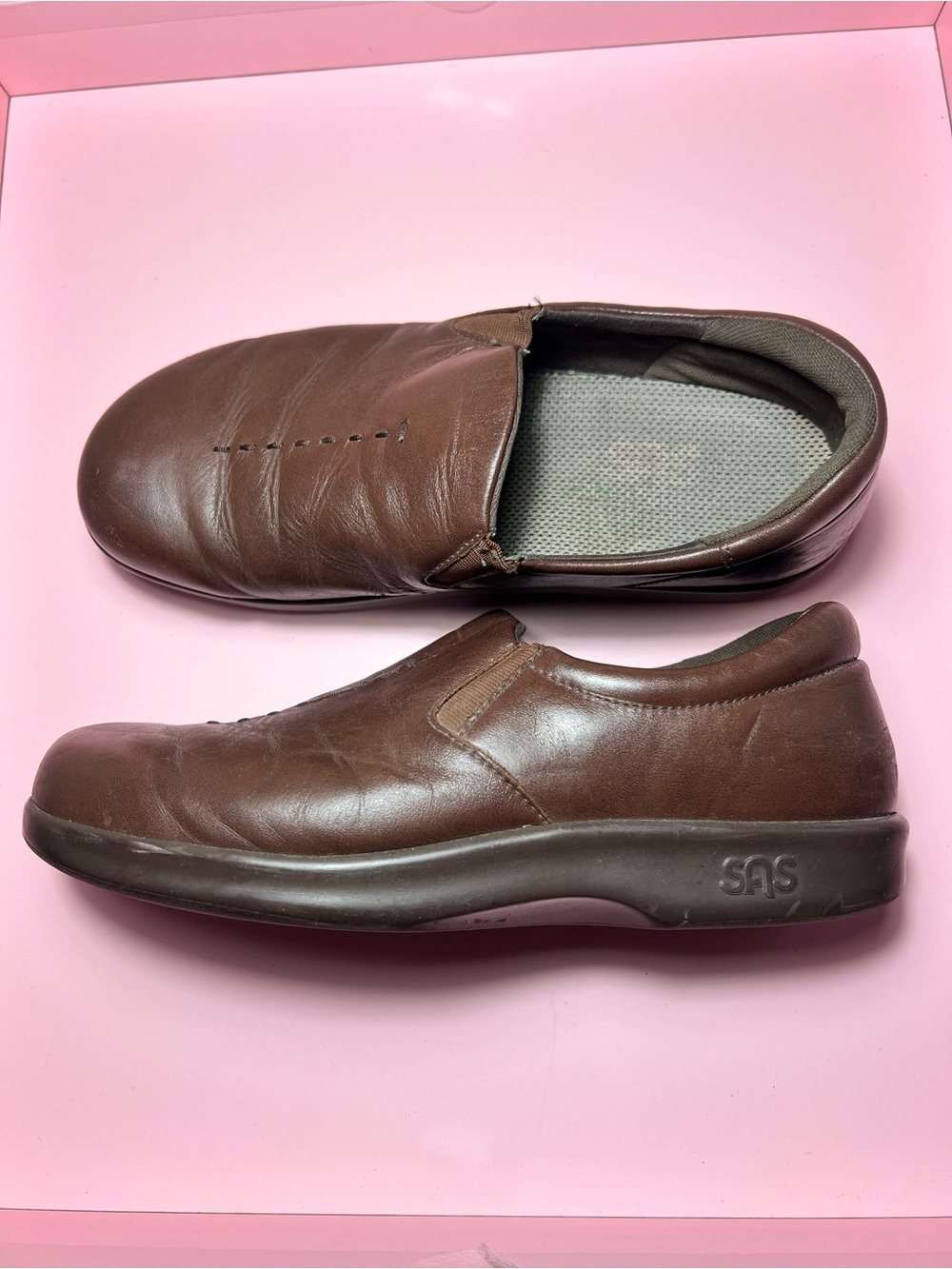 SAS Men’s Brown Slip-On Comfort Shoe